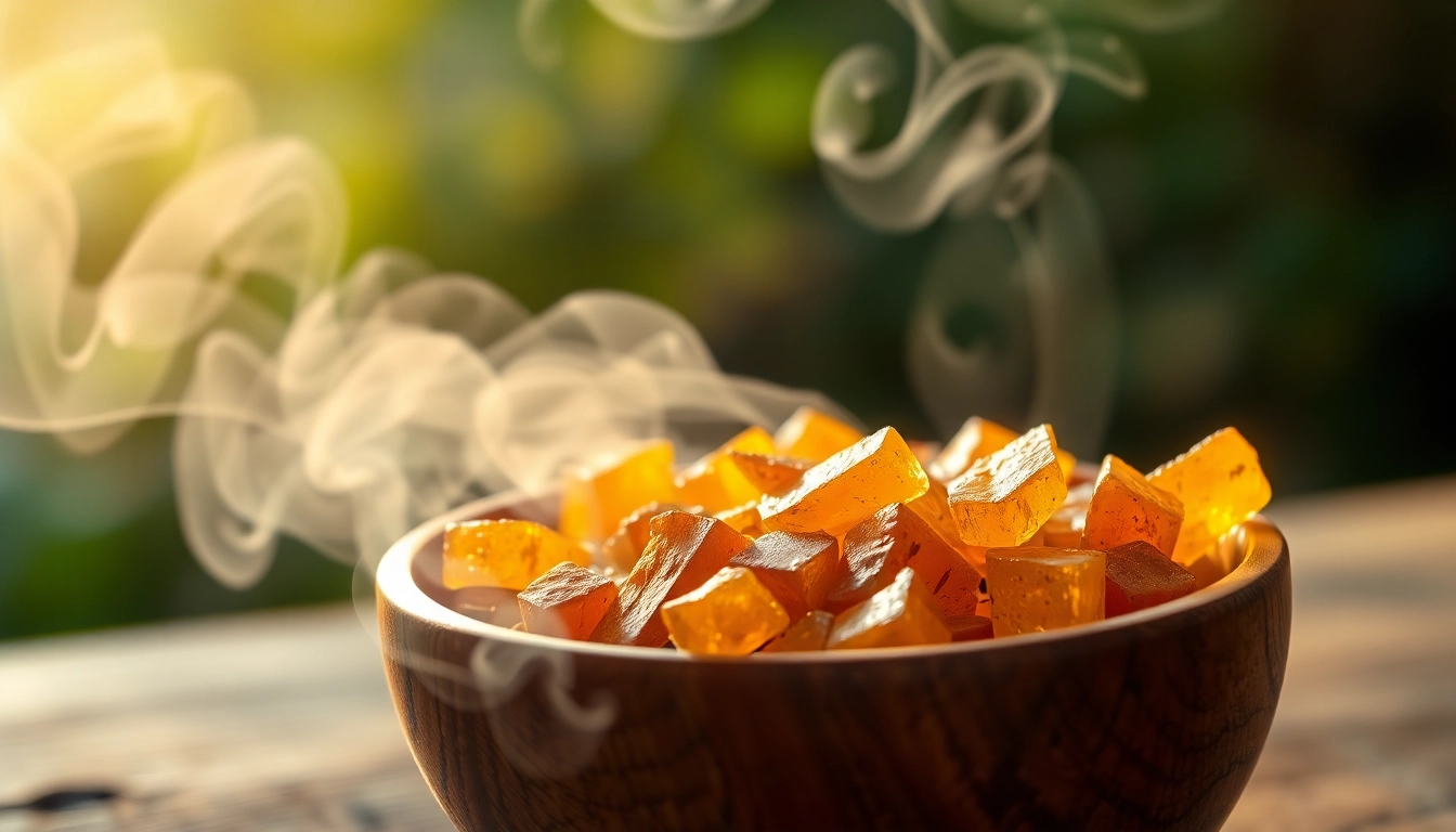 Louban dakar incense resin displayed beautifully in an artisan bowl, emphasizing its unique qualities.