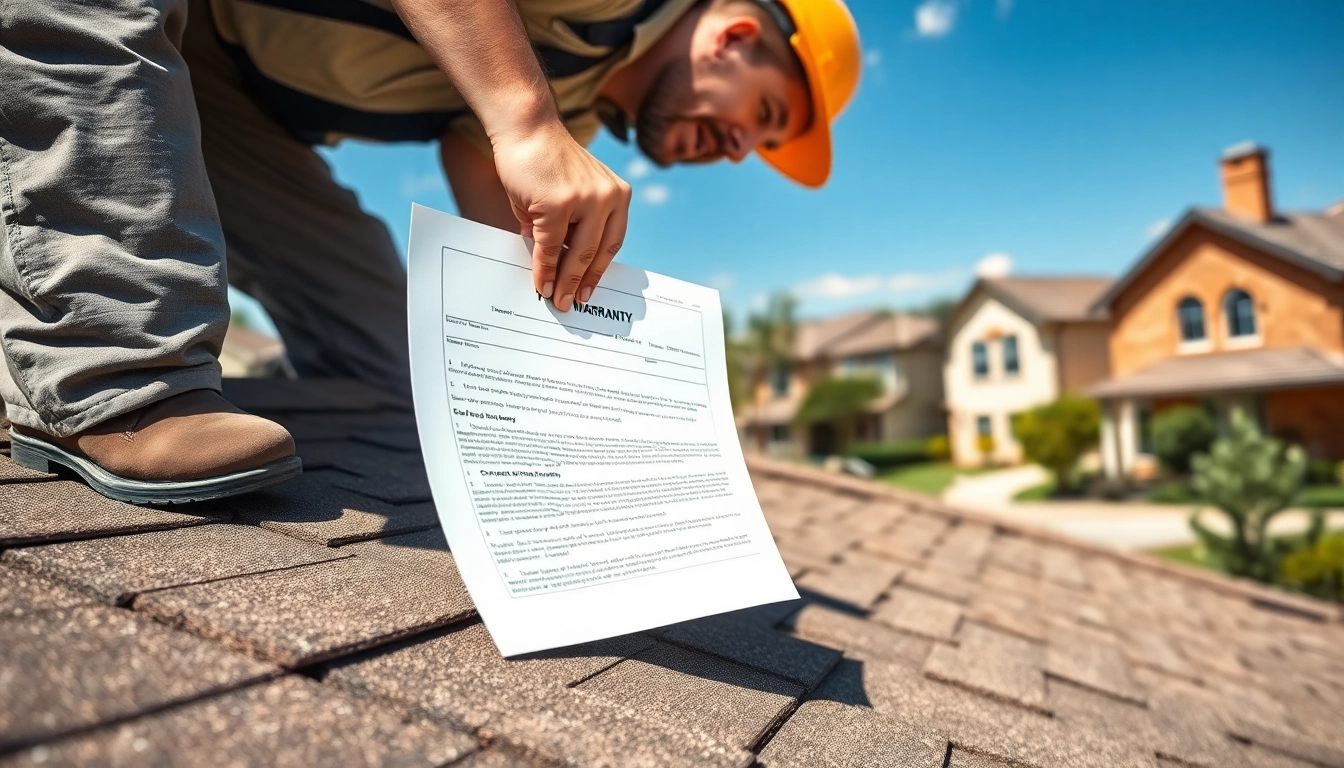 Evaluate roof warranty Central Texas details while inspecting a residential roof.