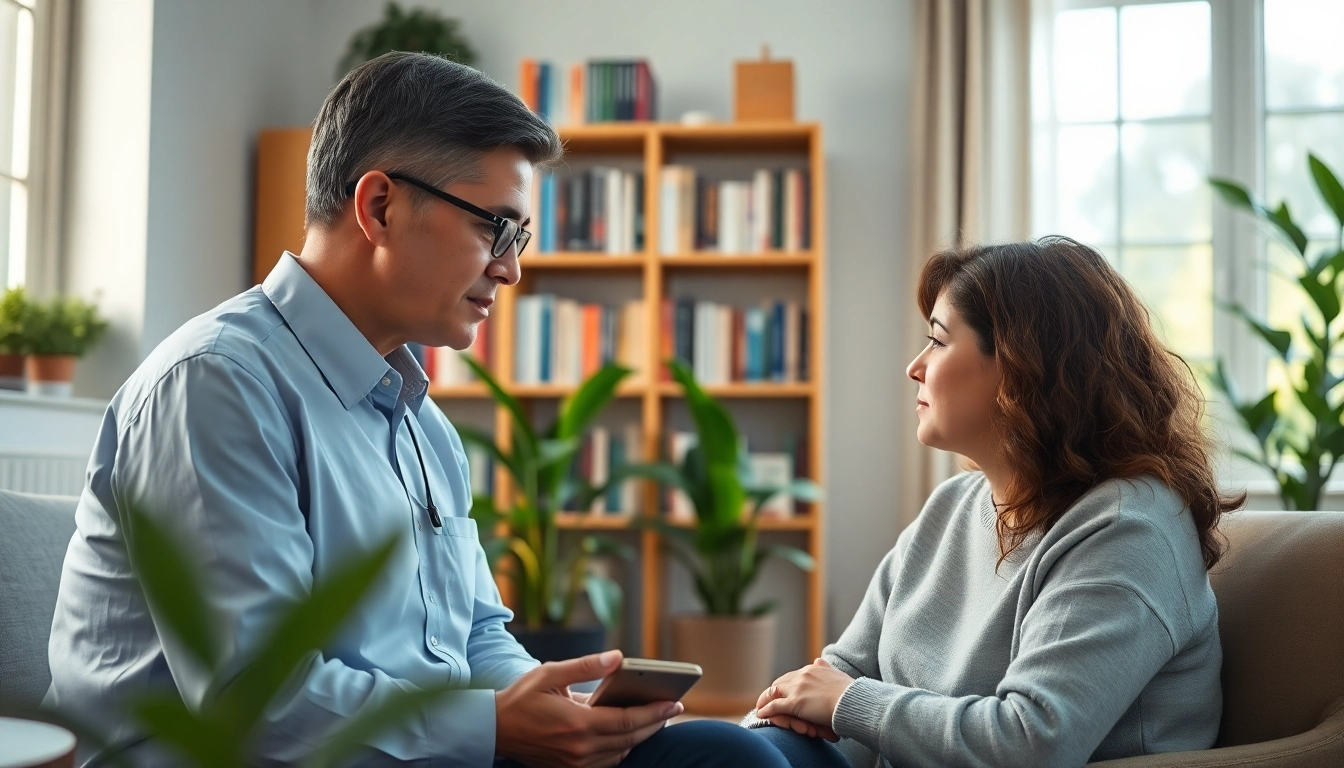 Engaging therapy session focused on dealing with depression, reflecting empathy and support.