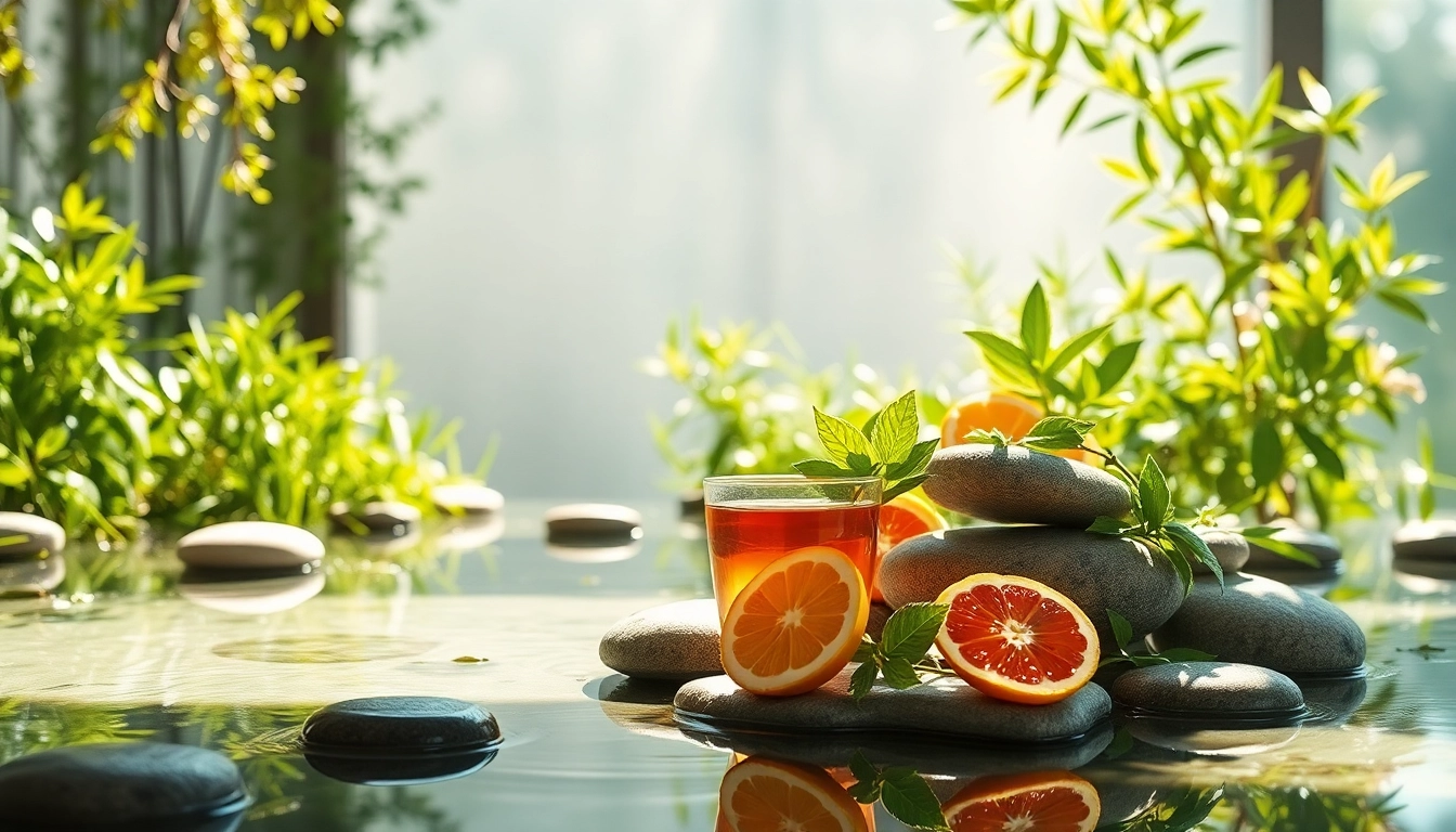 Entgiftung durch natürliche Methoden in einem beruhigenden Spa-Umfeld.