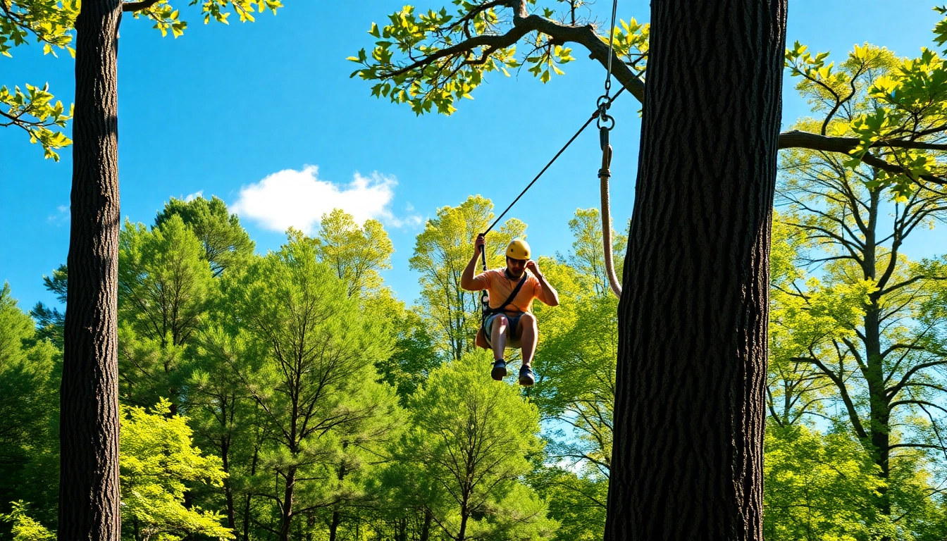 Experience thrilling adventure with ZIP WIRE KITS in an outdoor setting.