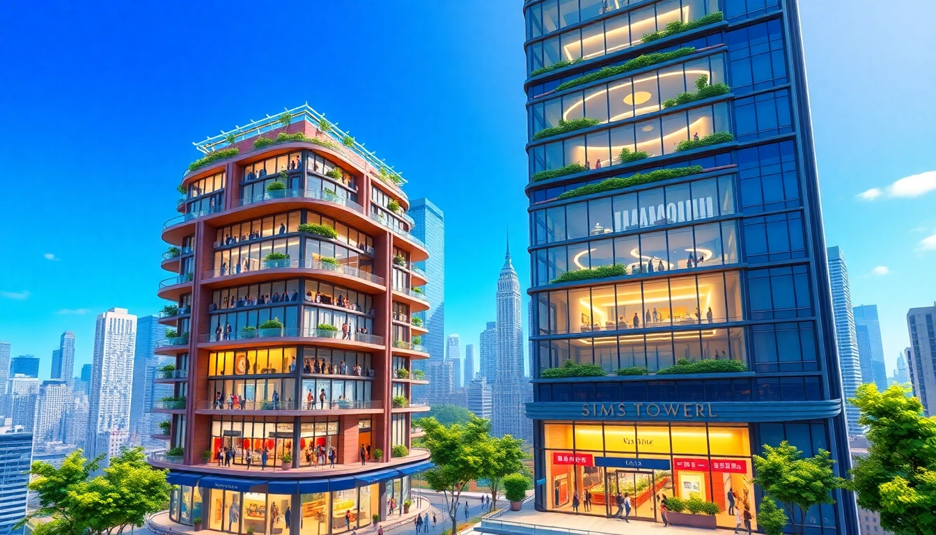 Play Sim Tower and experience the vibrant atmosphere of a bustling skyscraper.