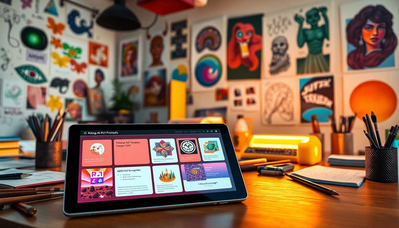 Showcasing vibrant KlingAI Prompts in an inspiring creative workspace.